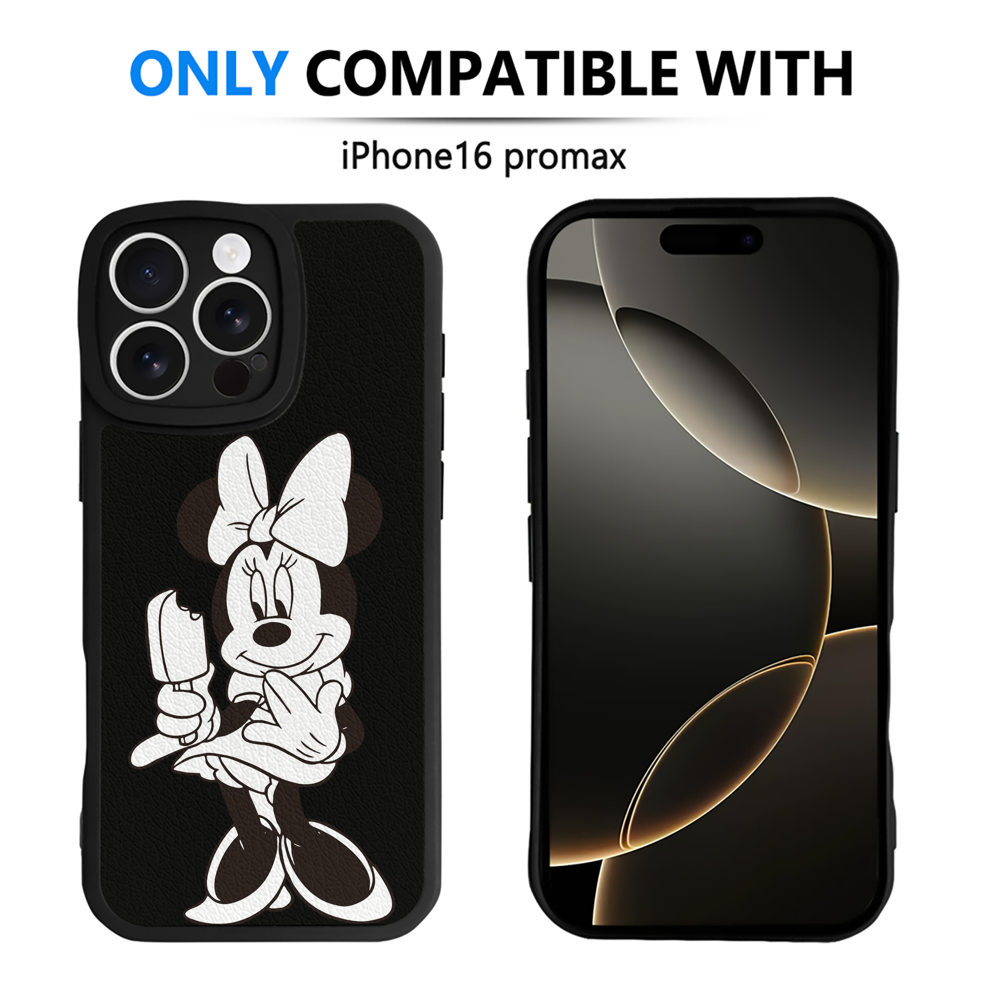 （画像用） ミッキーマウス Mickey Mouse 【iPhone 16シリーズ対応】シリコンスマホケース（レザー調） 材質：シリコン